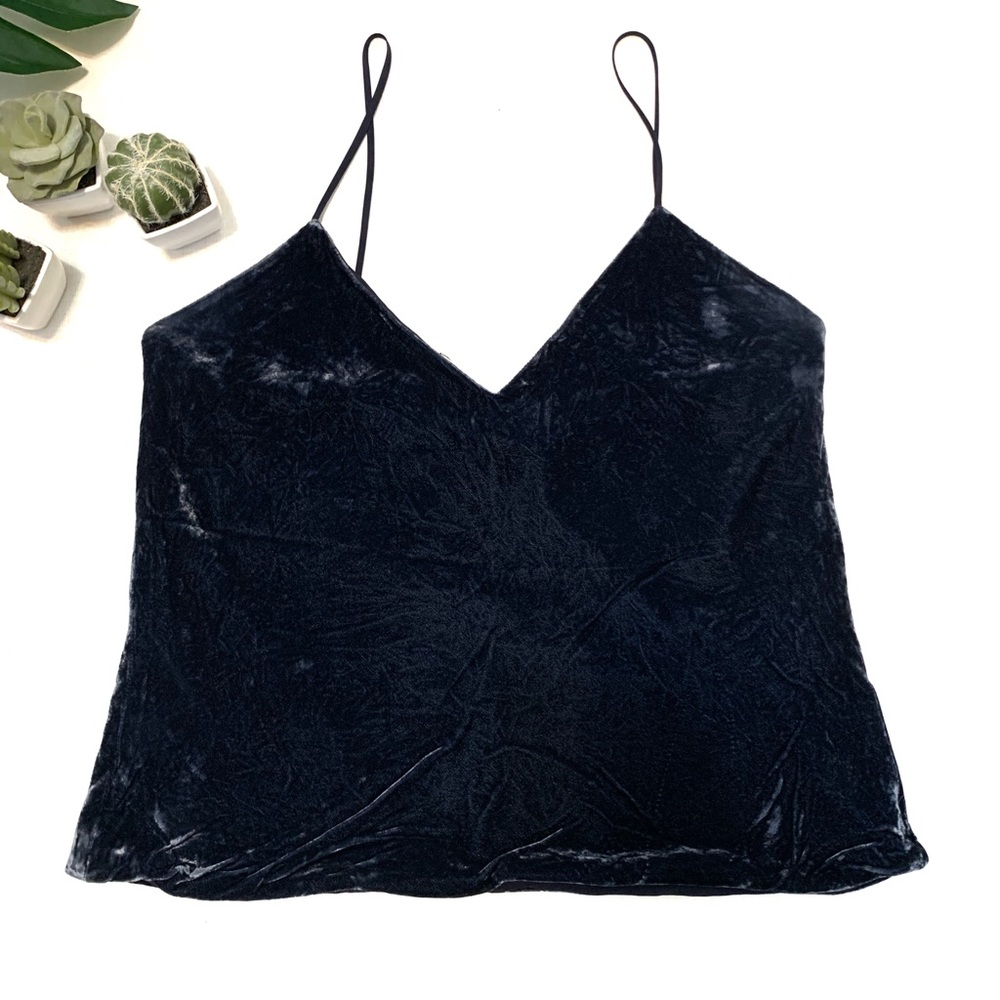 Intermix velvet tank top